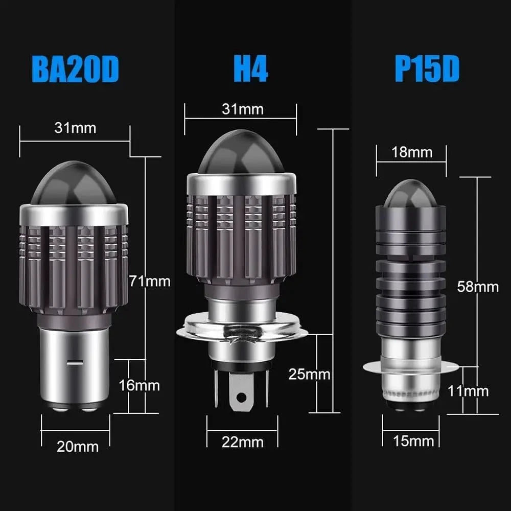 XMSJ H4 LED Motorcycle Headlight Bulbs Hi Lo Beam Scooters by superior interior and more