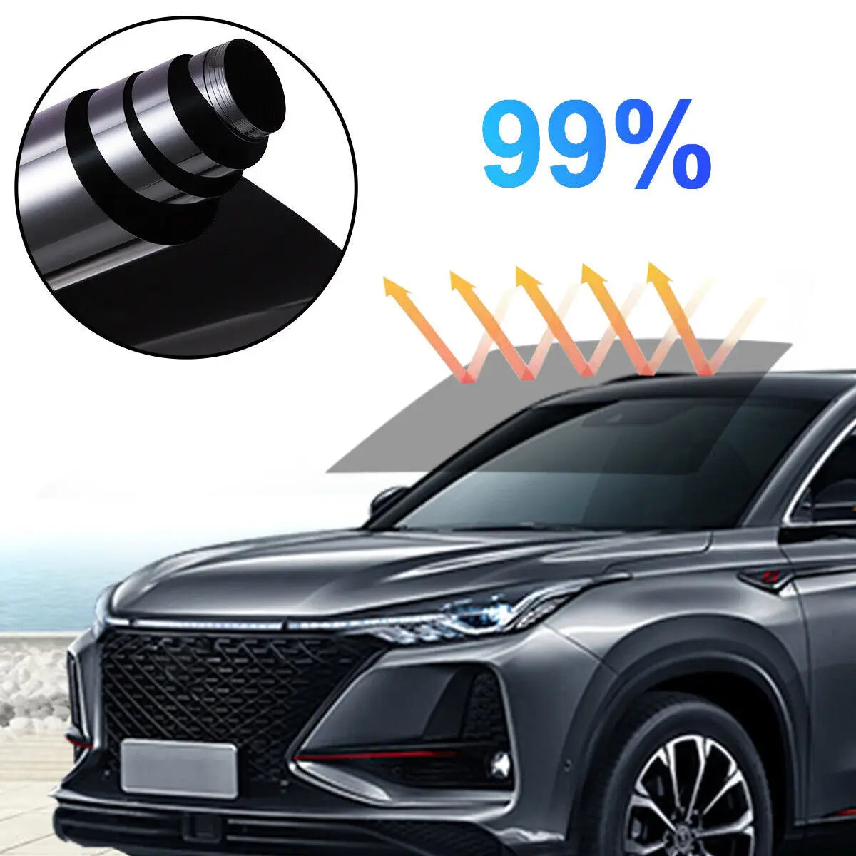 Uncut Roll Window Tint Film 25 Percent Vlt For Cars And Vans